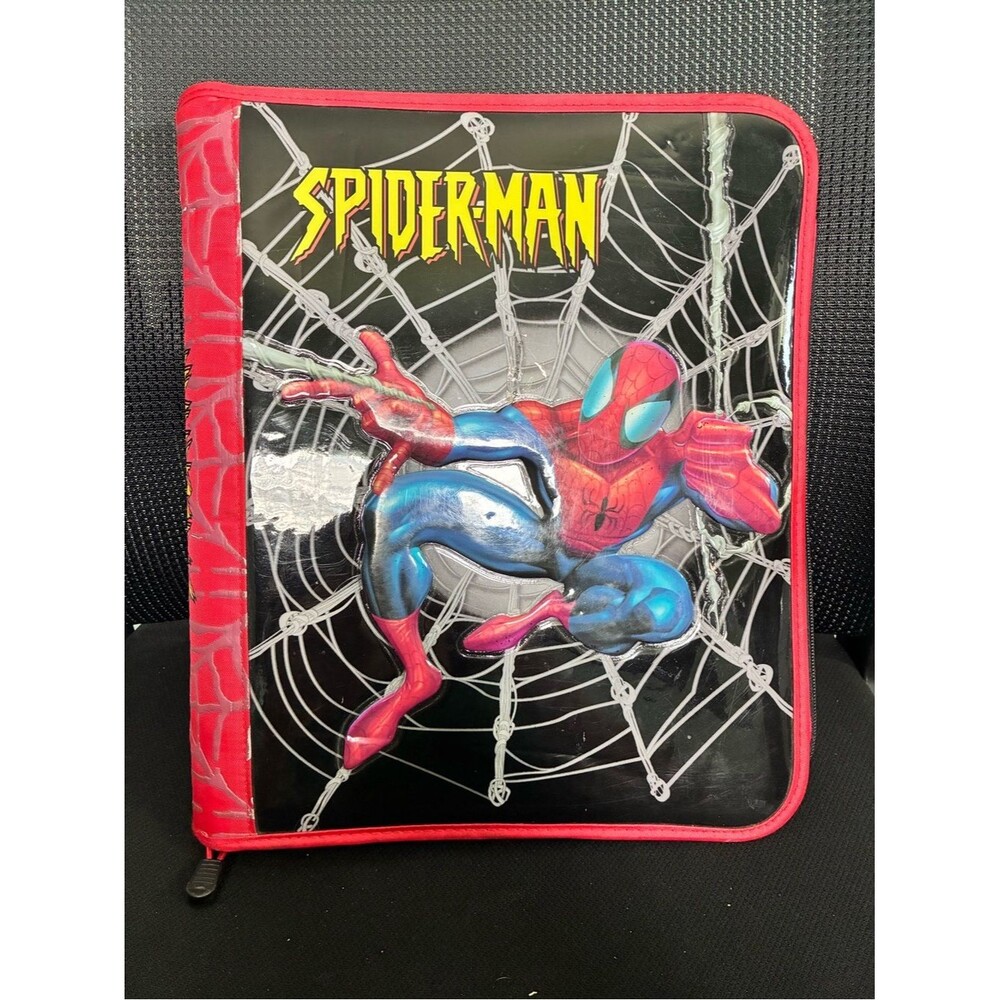 VTG 2003 Starpoint Marvel Spiderman 3 Ring Zippered School Binder